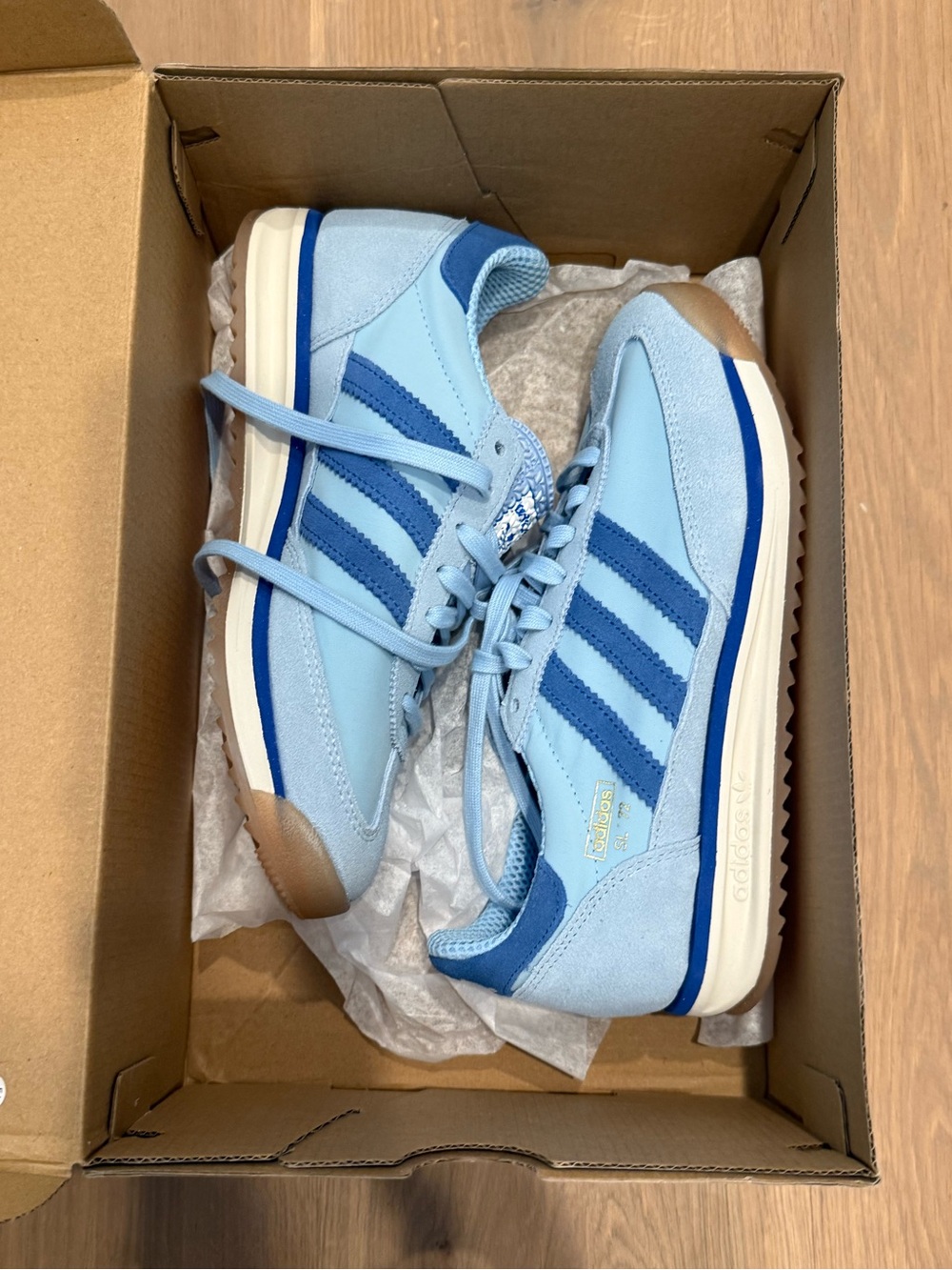 adidas SL 72 RS Lace Up Sneakers - Blue and Light Blue Classic Low-Top
